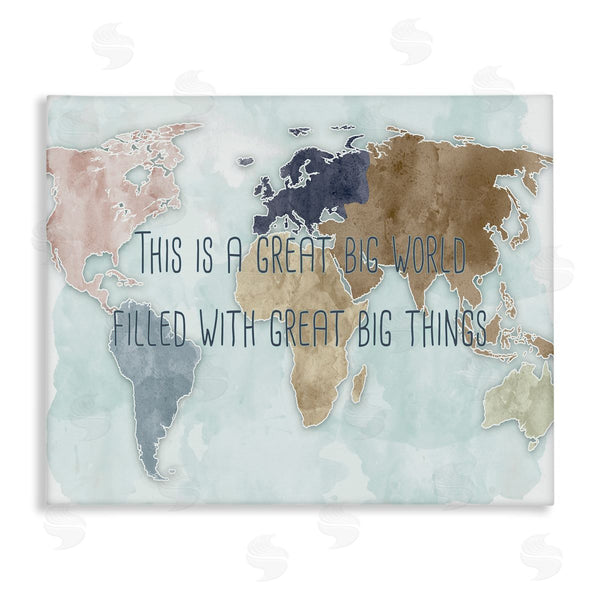 stupell industries Ziwei Li | This is a Great Big World Phrase Map of Continents