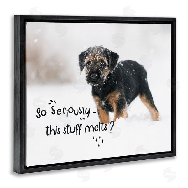 Stupell Industries Ziwei Li | This Stuff Melts Snow Puppy