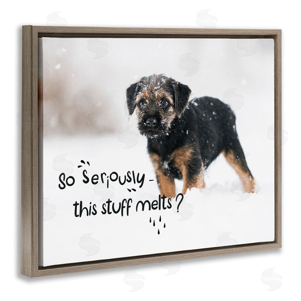 Stupell Industries Ziwei Li | This Stuff Melts Snow Puppy