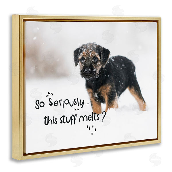 Stupell Industries Ziwei Li | This Stuff Melts Snow Puppy