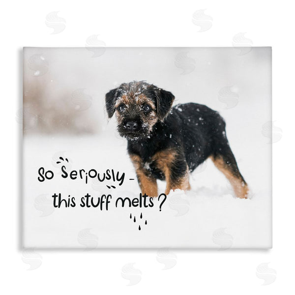 stupell industries Ziwei Li | This Stuff Melts Snow Puppy