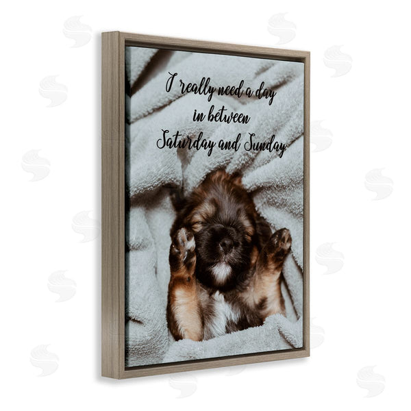 Stupell Industries Ziwei Li | Three Day Weekend Funny Dog