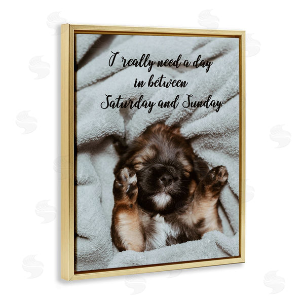 Stupell Industries Ziwei Li | Three Day Weekend Funny Dog
