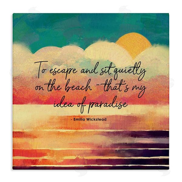 stupell industries Ziwei Li | To Escape Paradise Phrase Wall Art