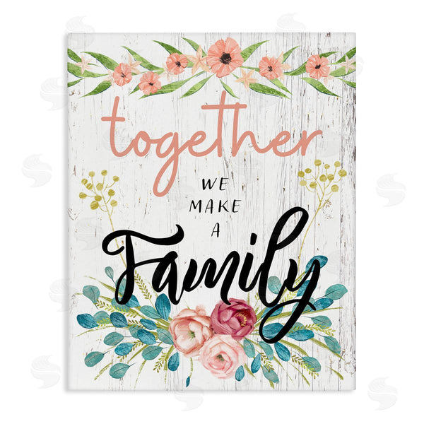 stupell industries Ziwei Li | Together We Make Family Sentiment Country Floral Blooms Wall Art