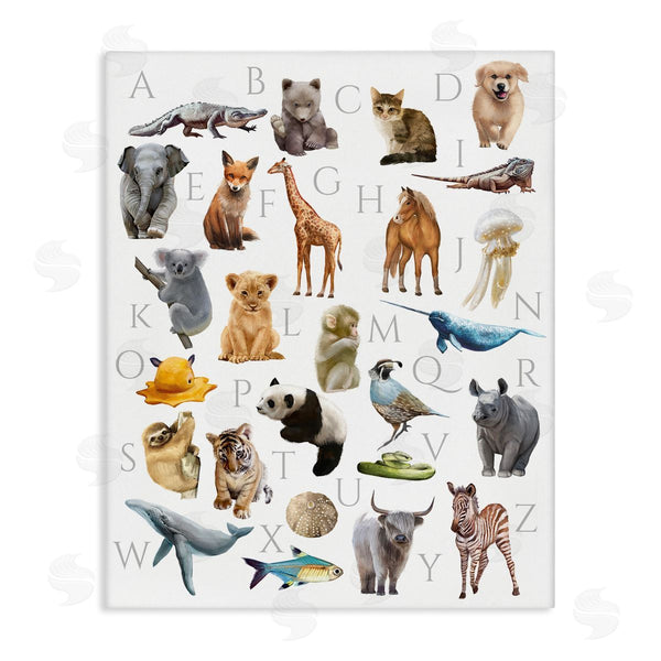 stupell industries Ziwei Li | Traditional ABC Alphabet Animals of the World Wall Art
