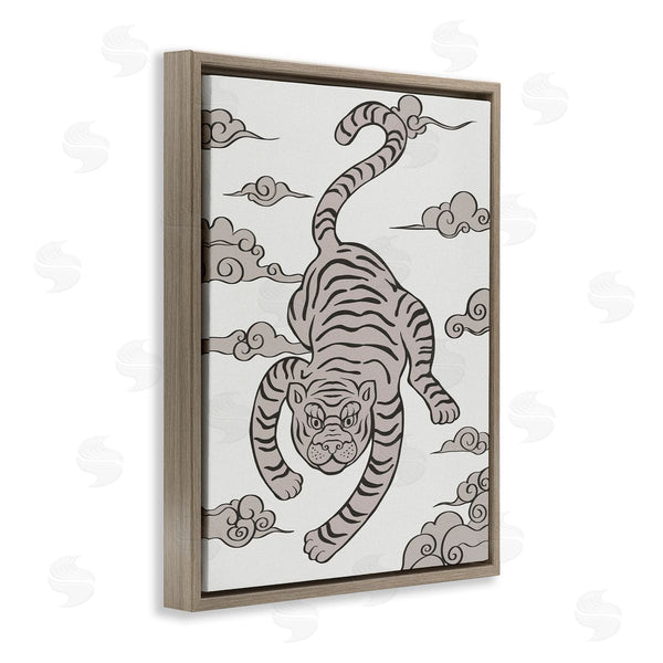 Stupell Industries Ziwei Li | Traditional Tiger Stripes Cloud Pattern Jungle Animal Wall Art