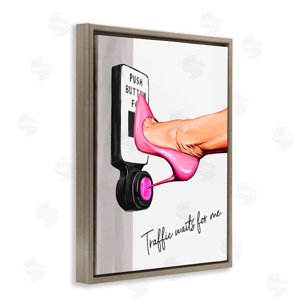 Stupell Industries Ziwei Li | Traffic Waits For Me Heels Wall Art