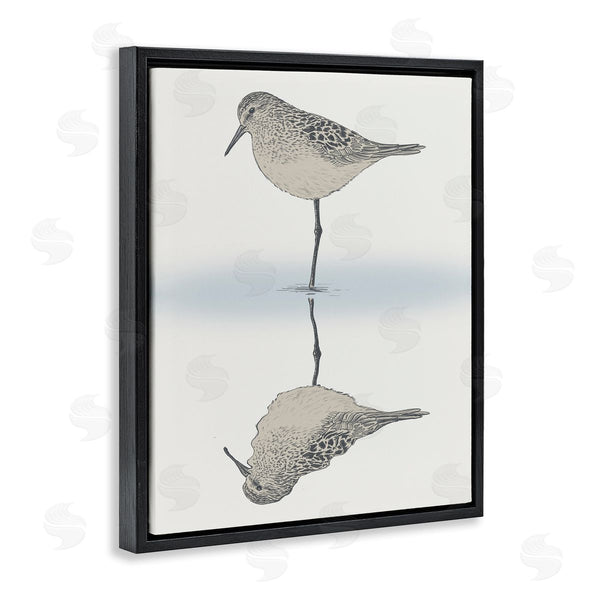 Stupell Industries Ziwei Li | Tranquil Sandpiper Bird Reflection