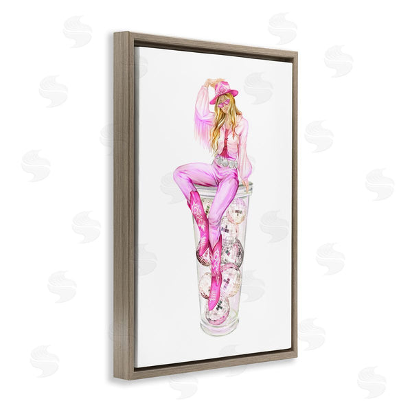 Stupell Industries Ziwei Li | Trendy Cowgirl & Disco Balls