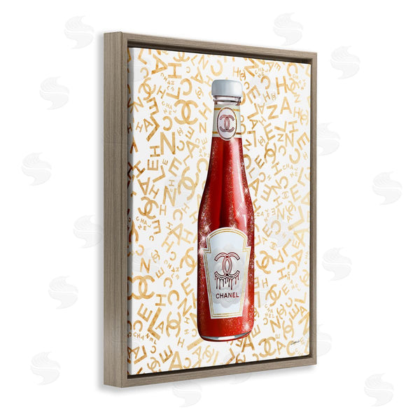 Stupell Industries Ziwei Li | Trendy Diner Ketchup Condiment Luxury Fashion Pattern Wall Art