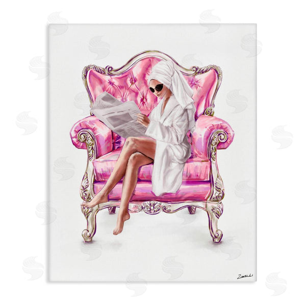 stupell industries Ziwei Li | Trendy Female in Pink Chair