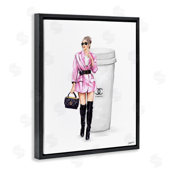 Stupell Industries Ziwei Li | Trendy Girl With Coffee