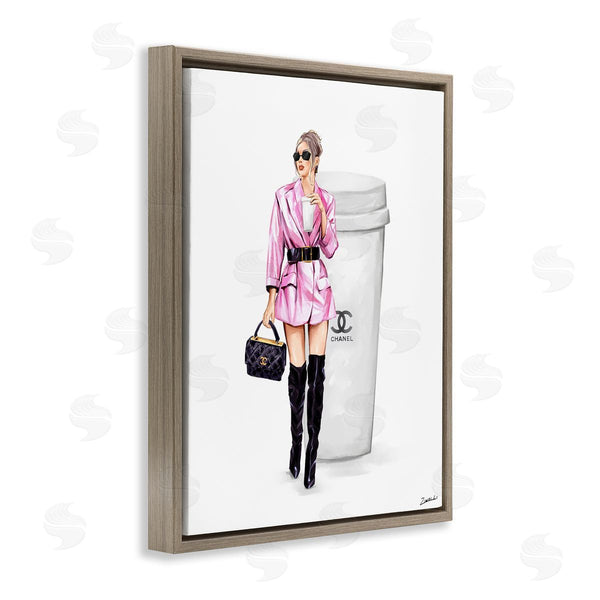 Stupell Industries Ziwei Li | Trendy Girl With Coffee