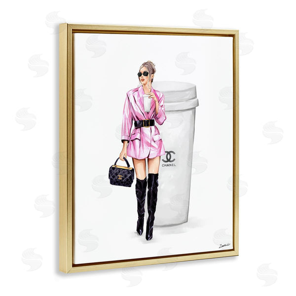 Stupell Industries Ziwei Li | Trendy Girl With Coffee