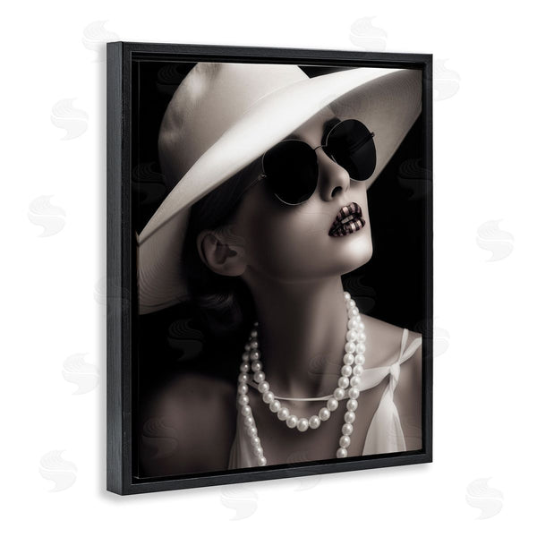 Stupell Industries Ziwei Li | Trendy Girl With Striped Lips