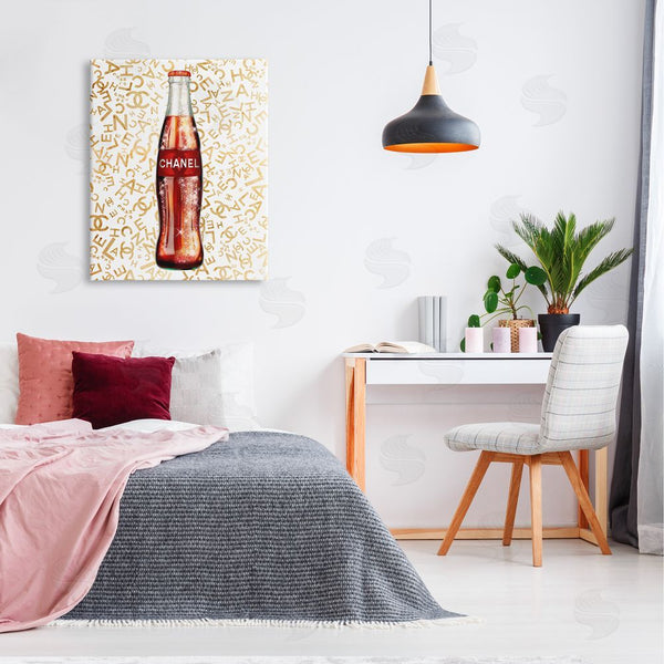 Stupell Industries Ziwei Li | Trendy Glam Pattern Vintage Style Soda Bottle Wall Art