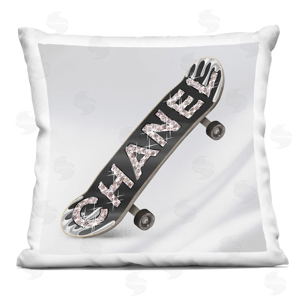 stupell industries Ziwei Li | Trendy Glam Skateboard Fashion Bling Printed Throw Pillow