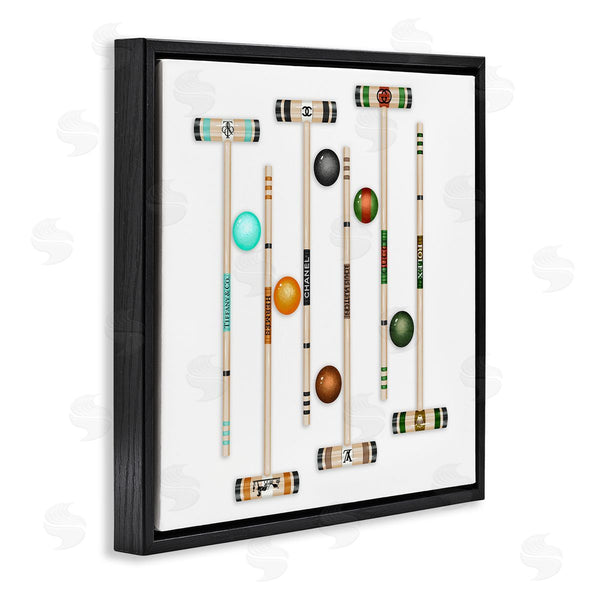 Stupell Industries Ziwei Li | Trendy Luxury Fashion Brand Croquet Game Mallets Wall Art