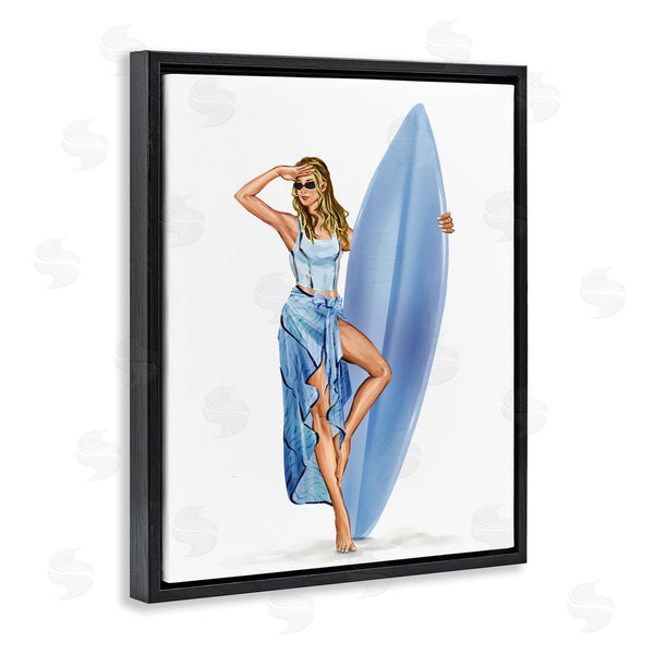 Stupell Industries Ziwei Li | Trendy Surfer Girl In Blue