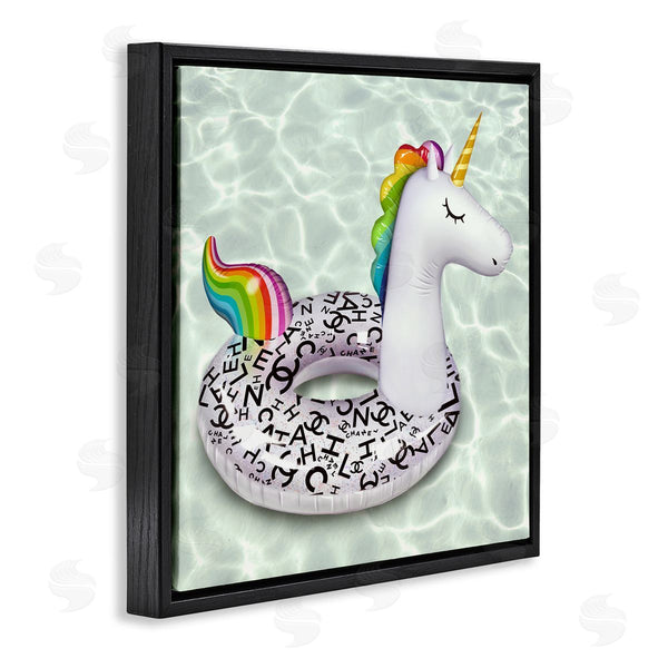 Stupell Industries Ziwei Li | Trendy Unicorn Pool Ring Patterned Upscale Glam Wall Art