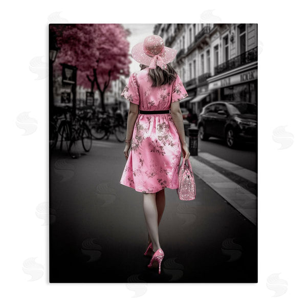 stupell industries Ziwei Li | Trendy Woman in City Wall Art