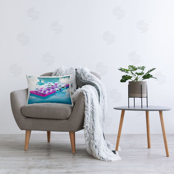 Stupell Industries Ziwei Li | Tropical Disco Pool Float