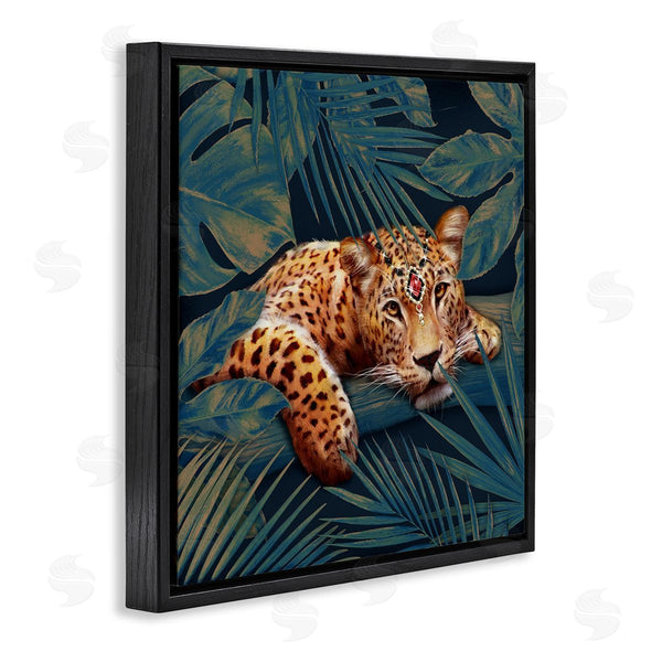 Stupell Industries Ziwei Li | Tropical Leopard With Glitz Gem
