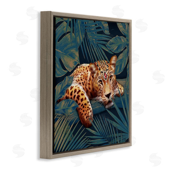 Stupell Industries Ziwei Li | Tropical Leopard With Glitz Gem