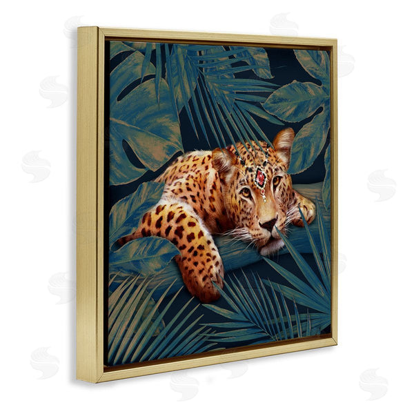 Stupell Industries Ziwei Li | Tropical Leopard With Glitz Gem