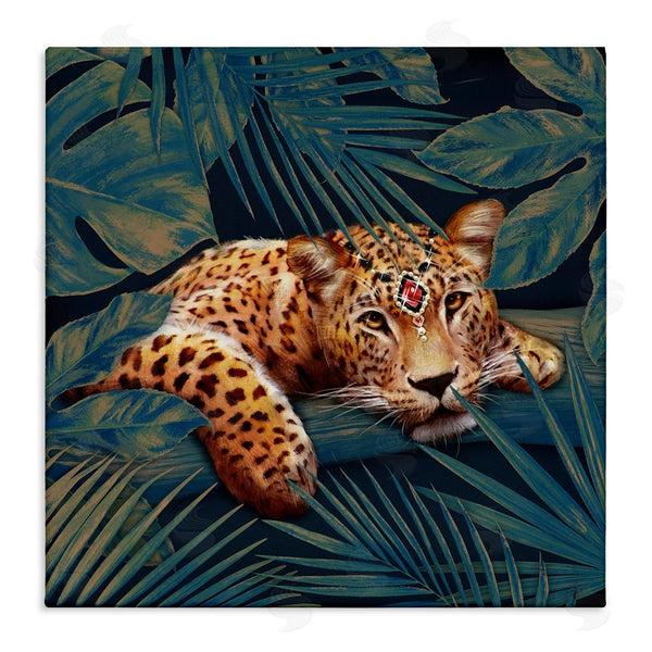 stupell industries Ziwei Li | Tropical Leopard with Glitz Gem