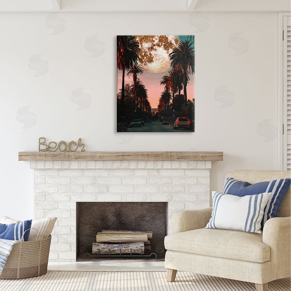 Stupell Industries Ziwei Li | Tropical Moon Sunset Wall Art