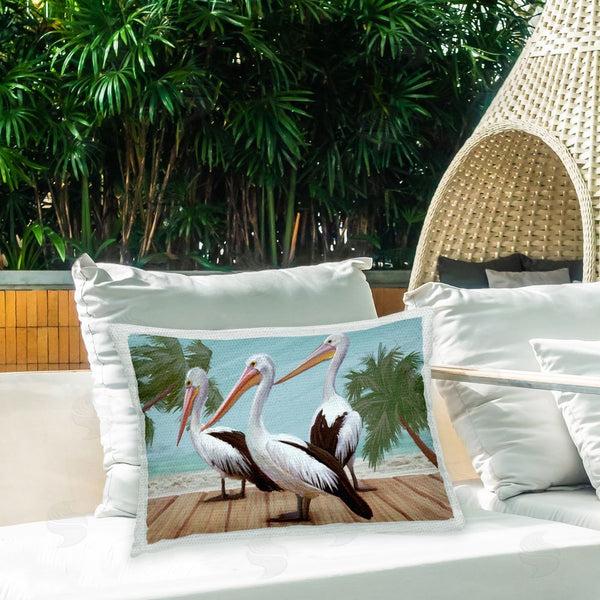 Stupell Industries Ziwei Li | Tropical Pelicans On Dock