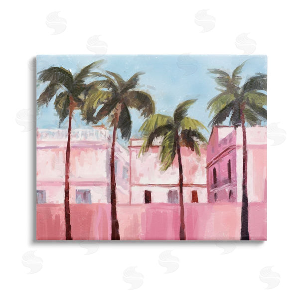 stupell industries Ziwei Li | Tropical Pink Buildings Wall Art