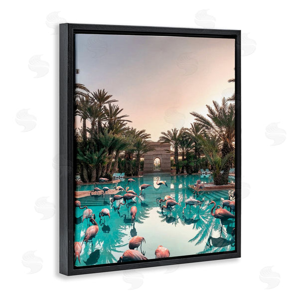 Stupell Industries Ziwei Li | Tropical Pink Flamingo Pool