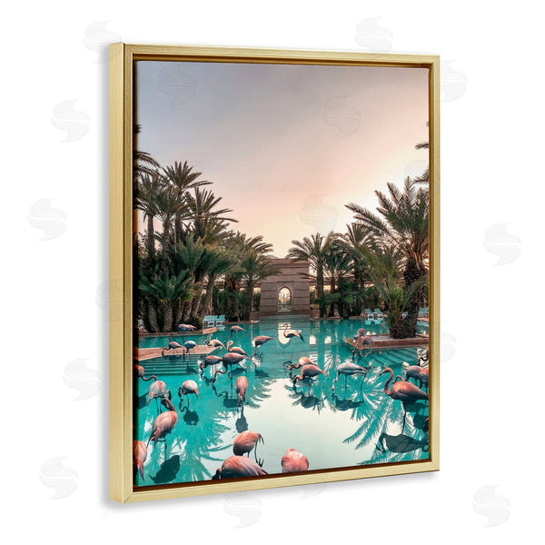 Stupell Industries Ziwei Li | Tropical Pink Flamingo Pool