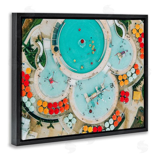 Stupell Industries Ziwei Li | Tropical Pool Resort Circles