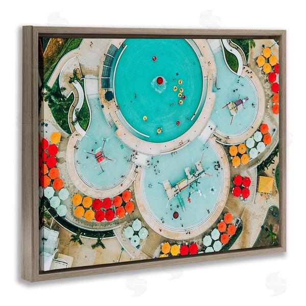 Stupell Industries Ziwei Li | Tropical Pool Resort Circles