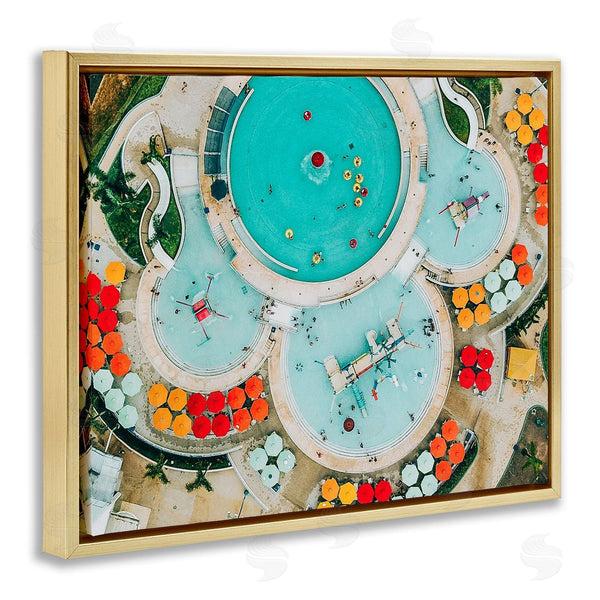 Stupell Industries Ziwei Li | Tropical Pool Resort Circles