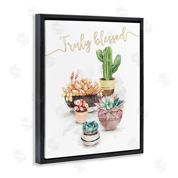 Stupell Industries Ziwei Li | Truly Blessed Expression Chic Succulent Cactus Plants Wall Art