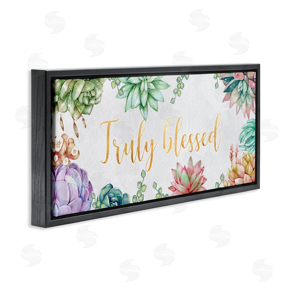 Stupell Industries Ziwei Li | Truly Blessed Sentiments Modern Succulent Greenery Wall Art