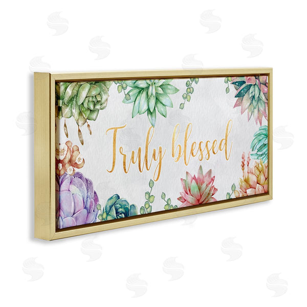 Stupell Industries Ziwei Li | Truly Blessed Sentiments Modern Succulent Greenery Wall Art