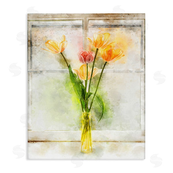 stupell industries Ziwei Li | Tulip Vase in Window Sill