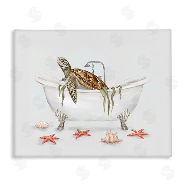 stupell industries Ziwei Li | Turtle Bathtub Sea Life Seaweed Wall Art