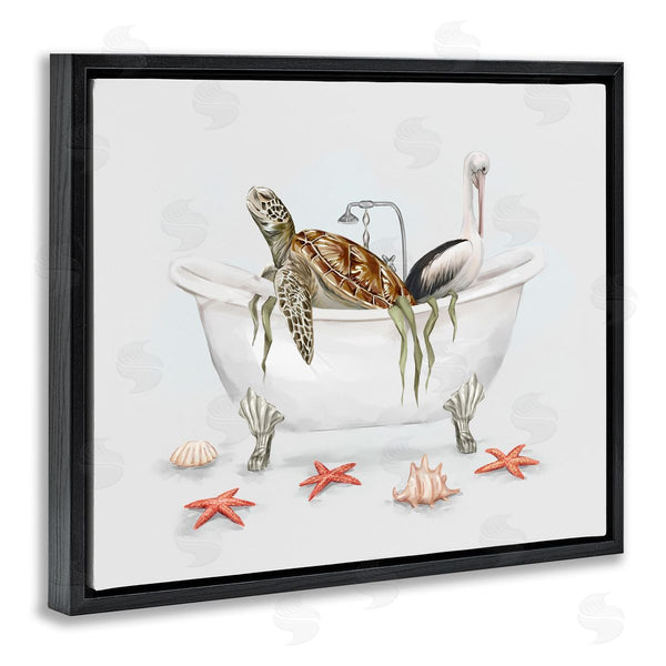 Stupell Industries Ziwei Li | Turtle & Pelican In Tub Wall Art