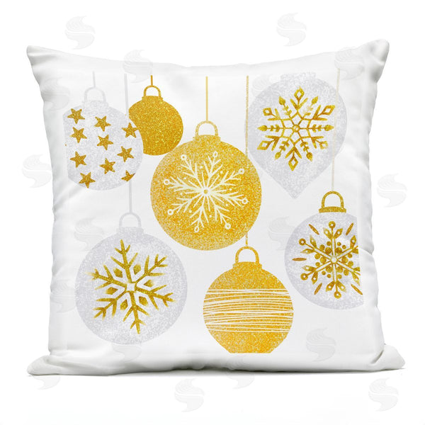 Stupell Industries Ziwei Li | Twinkling Ornaments Snowflakes Printed Throw Pillow