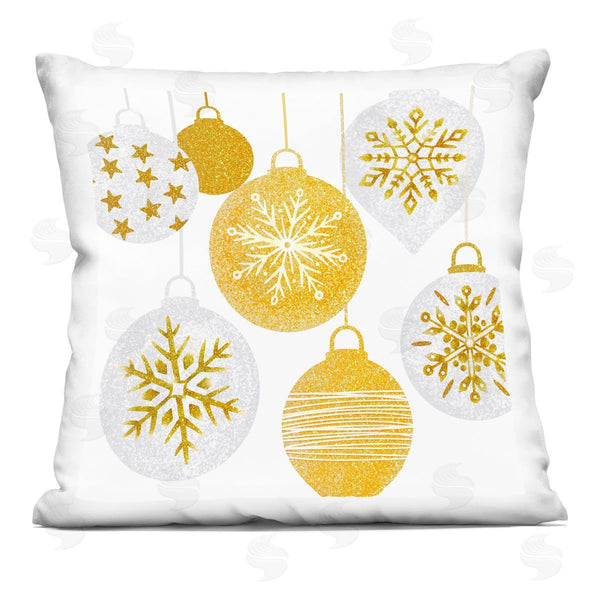stupell industries Ziwei Li | Twinkling Ornaments Snowflakes Printed Throw Pillow