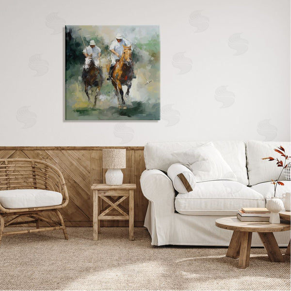 Stupell Industries Ziwei Li | Two Polo Players Abstract Wall Art