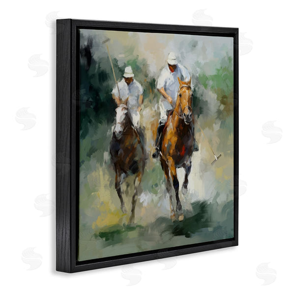 Stupell Industries Ziwei Li | Two Polo Players Abstract Wall Art