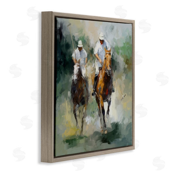 Stupell Industries Ziwei Li | Two Polo Players Abstract Wall Art